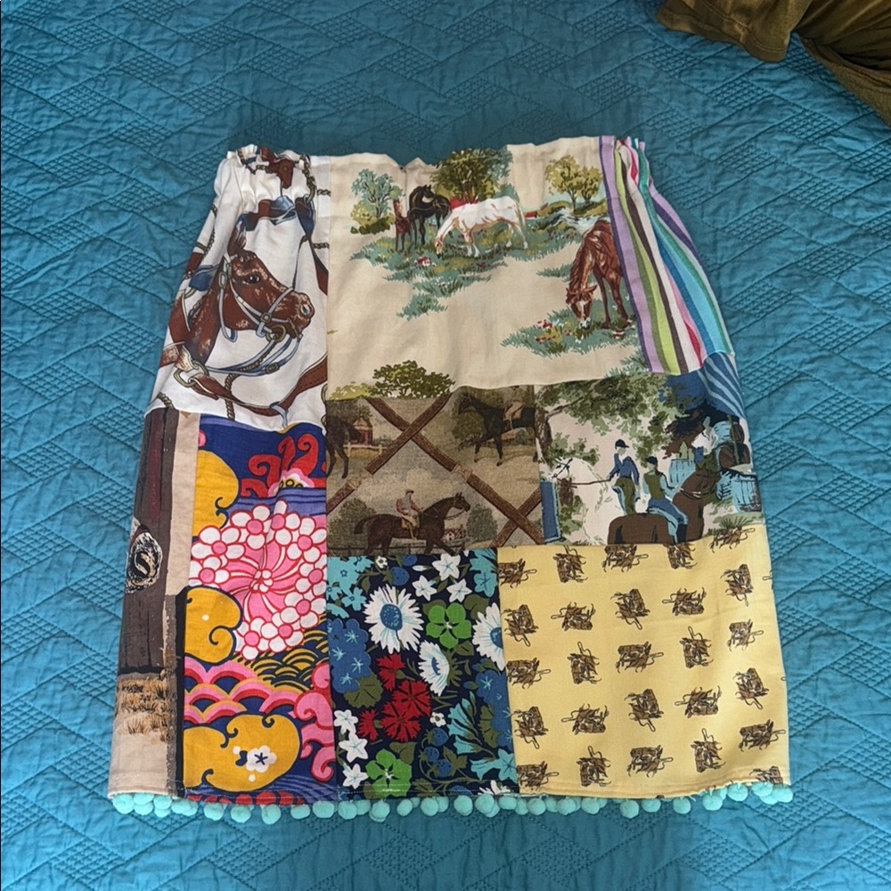 Colorful Patchwork Skirt Handamde